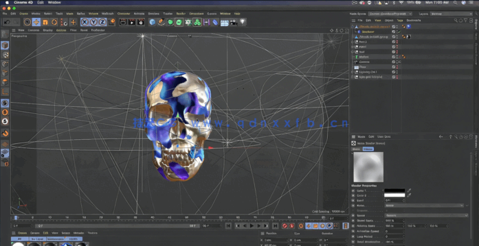 C4D创建3D炫彩发光渐变创意海报视频教程(图2) C4D创建3D炫彩发光渐变创意海报视频教程(图2)
