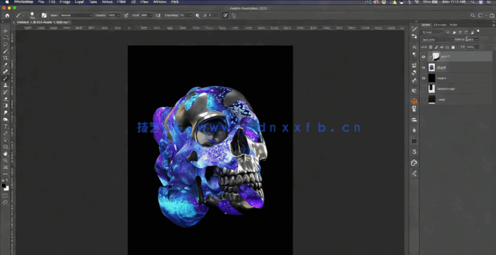C4D创建3D炫彩发光渐变创意海报视频教程(图4) C4D创建3D炫彩发光渐变创意海报视频教程(图4)