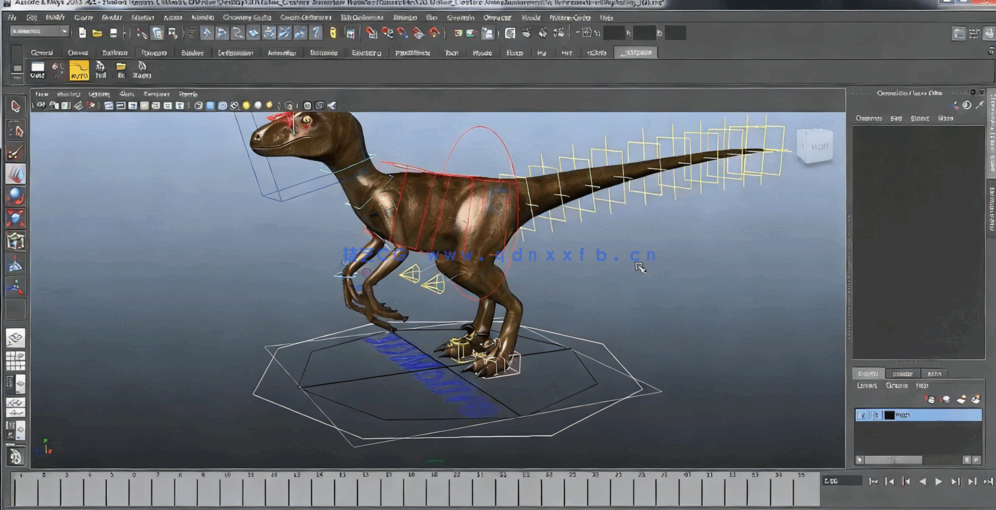 Maya游戏影视中恐龙生物绑定动画视频教程(图2)