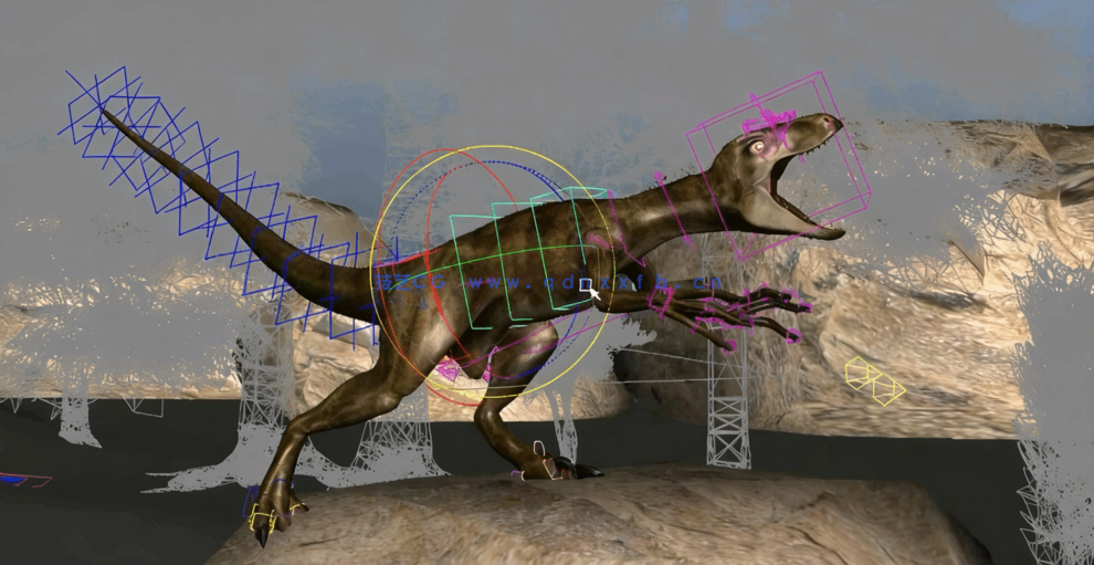 Maya游戏影视中恐龙生物绑定动画视频教程(图3)