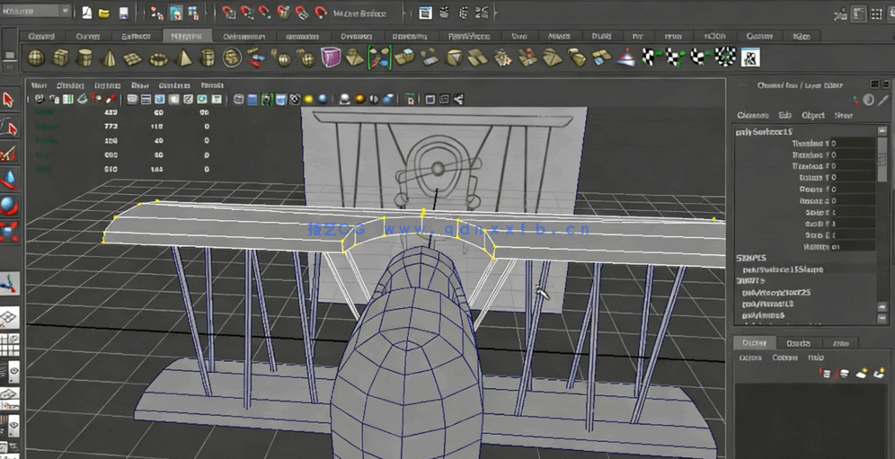 Maya手机游戏模型和纹理3D资产制作视频教程(图5) Maya手机游戏模型和纹理3D资产制作视频教程(图5)