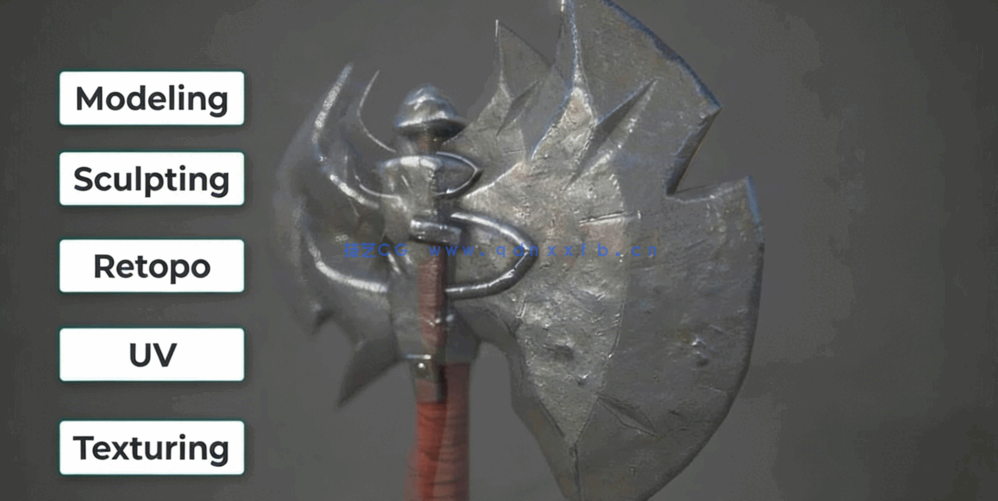 Maya Zbrush与SP游戏武器建模和纹理设计视频课程(图1) Maya Zbrush与SP游戏武器建模和纹理设计视频课程(图1)