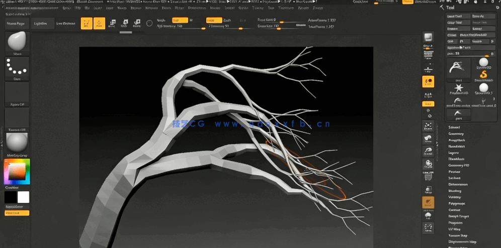 Maya和Zbrush风吹树叶游戏资产完整制作流程视频课程(图3) Maya和Zbrush风吹树叶游戏资产完整制作流程视频课程(图3)