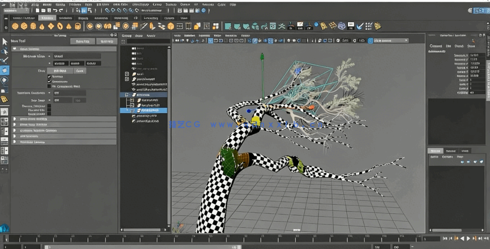 Maya和Zbrush风吹树叶游戏资产完整制作流程视频课程(图6) Maya和Zbrush风吹树叶游戏资产完整制作流程视频课程(图6)
