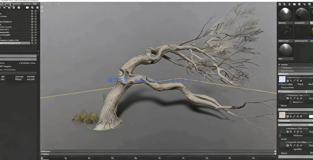 Maya和Zbrush风吹树叶游戏资产完整制作流程视频课程(图7) Maya和Zbrush风吹树叶游戏资产完整制作流程视频课程(图7)