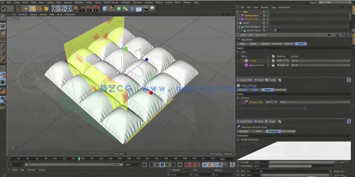 Cinema 4D中Fields触发动画技术视频教程(图3) Cinema 4D中Fields触发动画技术视频教程(图3)