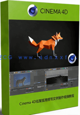 Cinema 4D低聚狐狸模型实例制作视频教程(图1) Cinema 4D低聚狐狸模型实例制作视频教程(图1)