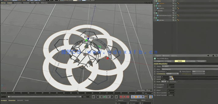 C4D科幻加载界面实例制作视频教程(图4) C4D科幻加载界面实例制作视频教程(图4)