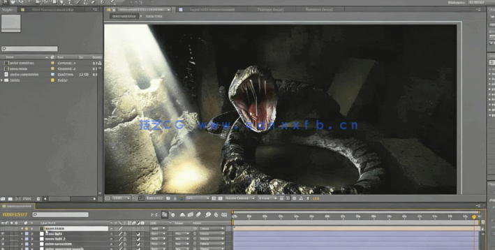 影片哈利·波特中的蟒蛇C4D制作视频教程(图4) 影片哈利·波特中的蟒蛇C4D制作视频教程(图4)