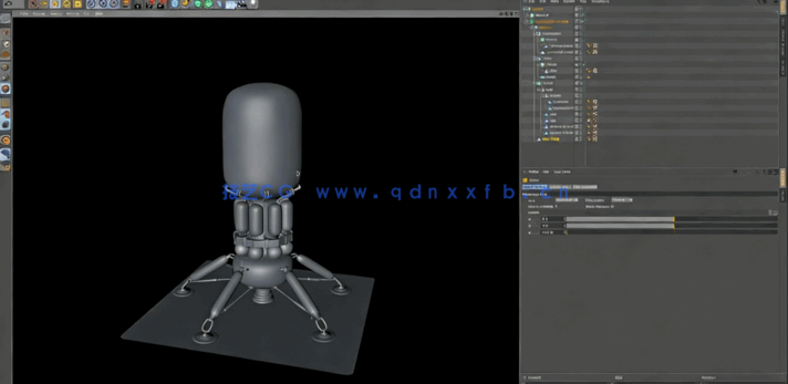 C4D宇宙飞船着陆器建模制作视频教程(图4) C4D宇宙飞船着陆器建模制作视频教程(图4)