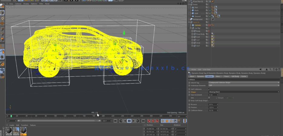 C4D汽车碰撞爆炸特效实例制作视频教程第一季(图2)