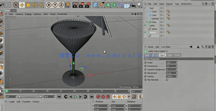 C4D样条线建模技术基础训练视频教程 (图2) C4D样条线建模技术基础训练视频教程 (图2)