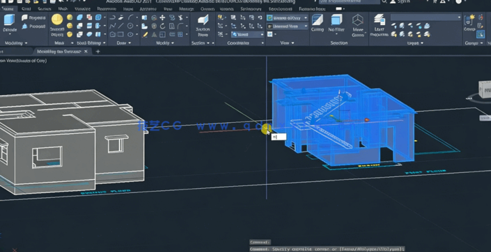 AutoCAD 2021中2D与3D专业设计训练视频教程(图4) AutoCAD 2021中2D与3D专业设计训练视频教程(图4)