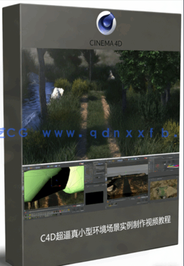 C4D超逼真小型环境场景实例制作视频教程(图1)