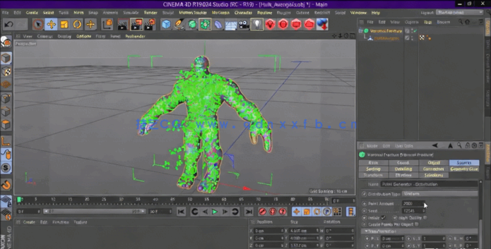 C4D中Redshift快速制作人物多边形特效视频教程 (图3)