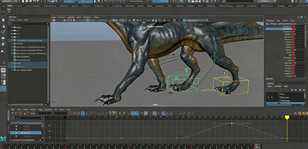 Maya巨龙行走周期动画实例制作训练视频教程(图3) Maya巨龙行走周期动画实例制作训练视频教程(图3)
