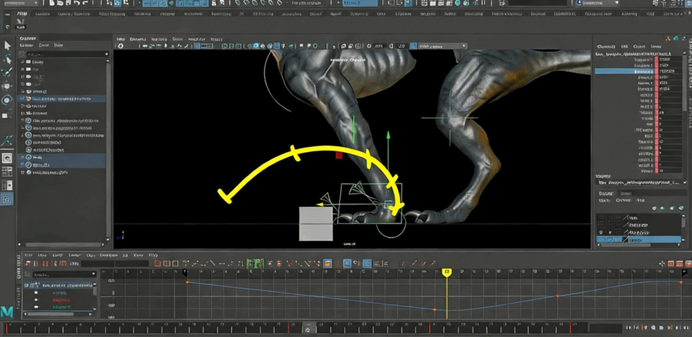 Maya巨龙行走周期动画实例制作训练视频教程(图4) Maya巨龙行走周期动画实例制作训练视频教程(图4)
