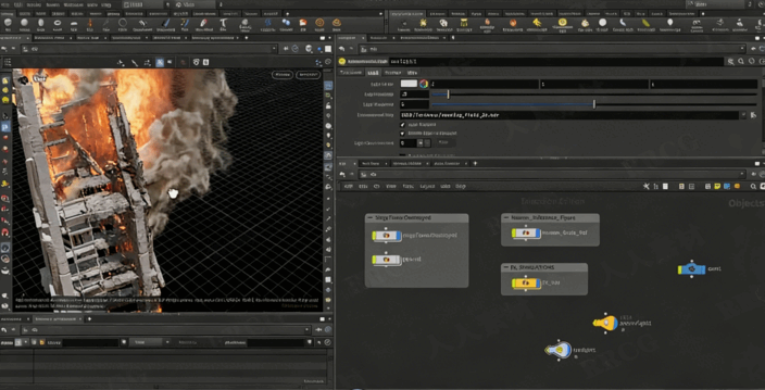 Houdini与Axiom火焰与烟雾模拟技术视频教程(图2) Houdini与Axiom火焰与烟雾模拟技术视频教程(图2)