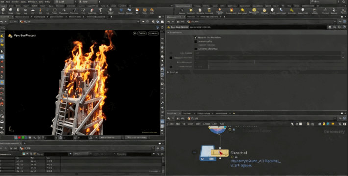 Houdini与Axiom火焰与烟雾模拟技术视频教程(图3) Houdini与Axiom火焰与烟雾模拟技术视频教程(图3)