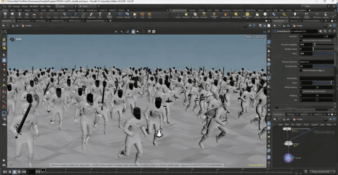 Houdini动态人群模拟核心技术训练视频教程(图5) Houdini动态人群模拟核心技术训练视频教程(图5)