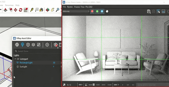 V-Ray6和Sketchup逼真客厅室内设计训练视频教程(图3) V-Ray6和Sketchup逼真客厅室内设计训练视频教程(图3)