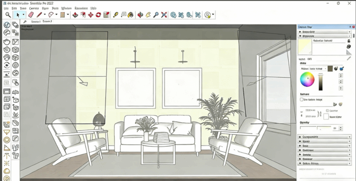 V-Ray6和Sketchup逼真客厅室内设计训练视频教程(图5) V-Ray6和Sketchup逼真客厅室内设计训练视频教程(图5)