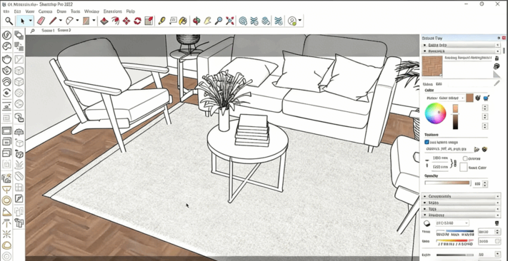 V-Ray6和Sketchup逼真客厅室内设计训练视频教程(图6) V-Ray6和Sketchup逼真客厅室内设计训练视频教程(图6)