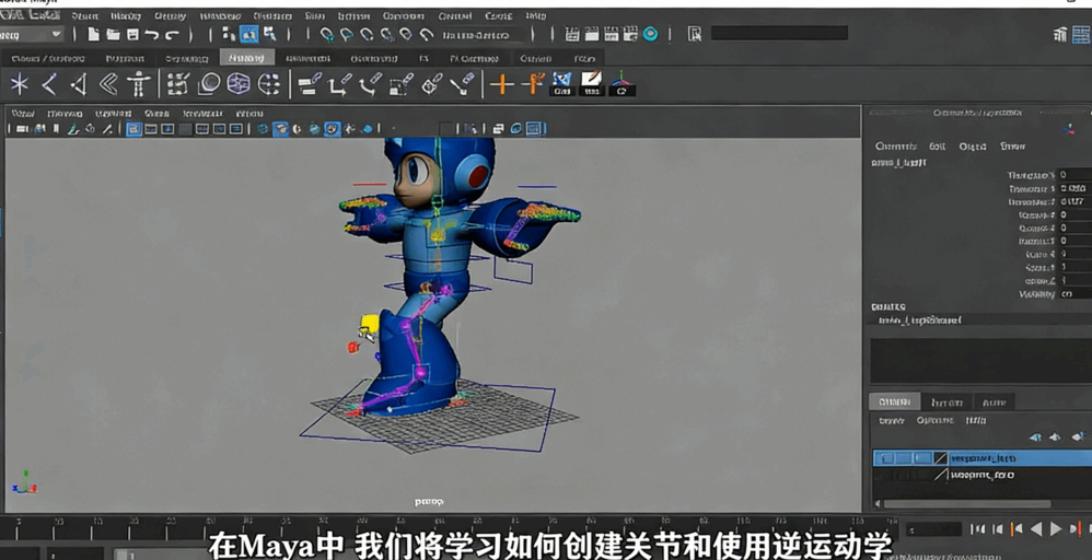 Maya洛克人游戏角色绑定动画技术训练视频教程(图5) Maya洛克人游戏角色绑定动画技术训练视频教程(图5)