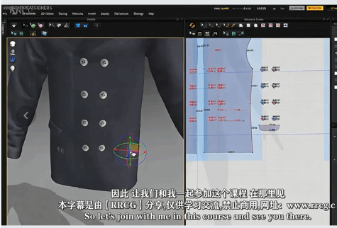 【中文字幕】Marvelous Designer夹克衬衫大衣服饰设计视频教程(图5) 【中文字幕】Marvelous Designer夹克衬衫大衣服饰设计视频教程(图5)