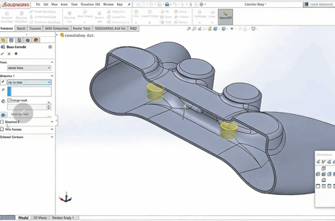 SolidWorks消费级电子产品游戏手柄设计视频教程(图3) SolidWorks消费级电子产品游戏手柄设计视频教程(图3)