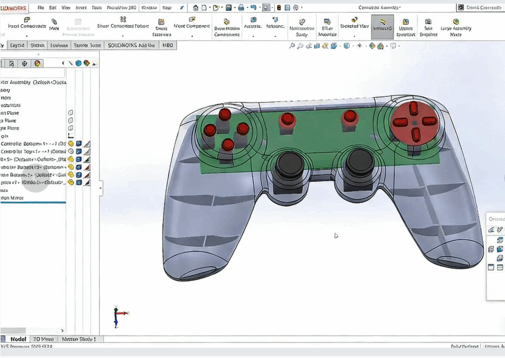 SolidWorks消费级电子产品游戏手柄设计视频教程(图4) SolidWorks消费级电子产品游戏手柄设计视频教程(图4)