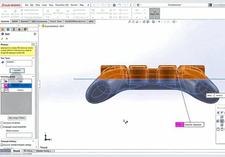 SolidWorks消费级电子产品游戏手柄设计视频教程(图5) SolidWorks消费级电子产品游戏手柄设计视频教程(图5)