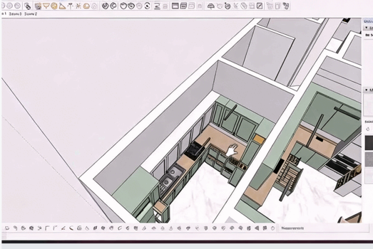 【中文字幕】SketchUp与Lumion逼真厨房橱柜建模渲染技术视频教程(图3) 【中文字幕】SketchUp与Lumion逼真厨房橱柜建模渲染技术视频教程(图3)