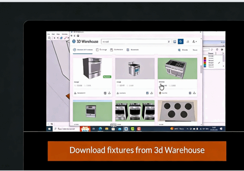 SketchUp Pro厨房设计技能训练视频教程(图5) SketchUp Pro厨房设计技能训练视频教程(图5)
