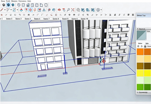 SketchUp建筑外立面建模设计训练视频教程(图6) SketchUp建筑外立面建模设计训练视频教程(图6)