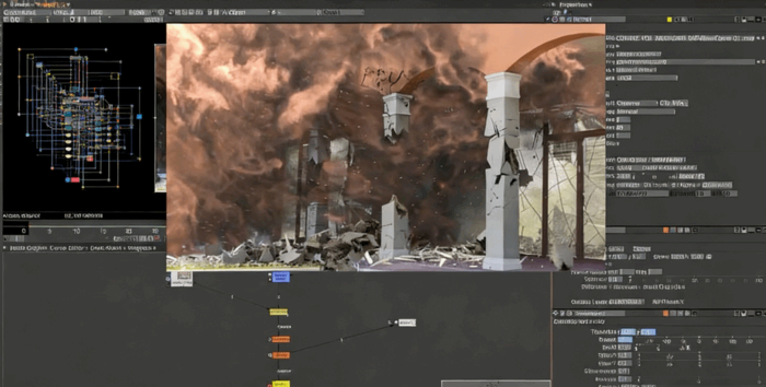 Houdini FX真实建筑爆炸特效实例制作视频教程 (图3) Houdini FX真实建筑爆炸特效实例制作视频教程 (图3)