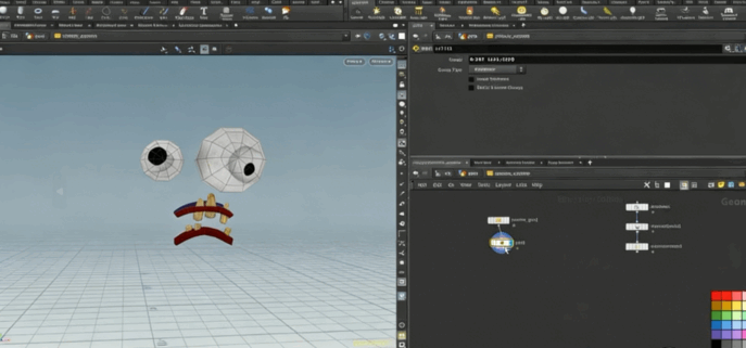 Houdini 18.5游戏角色绑定动画KineFX工作流程视频(图3) Houdini 18.5游戏角色绑定动画KineFX工作流程视频(图3)