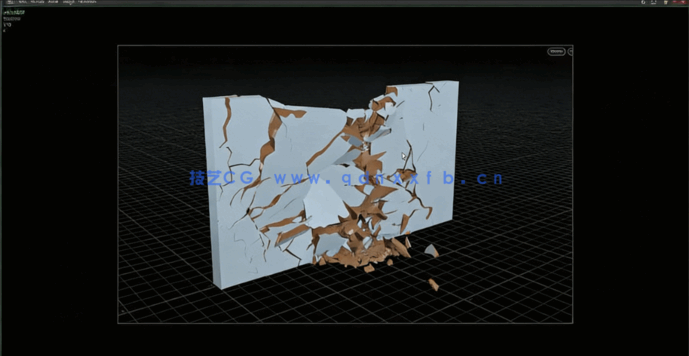 Houdini裂痕撕裂特效实例制作视频教程(图4) Houdini裂痕撕裂特效实例制作视频教程(图4)