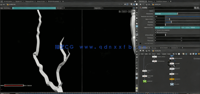 Houdini裂痕撕裂特效实例制作视频教程(图6) Houdini裂痕撕裂特效实例制作视频教程(图6)