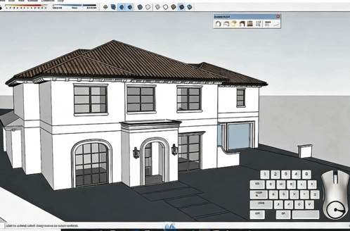 Sketchup西班牙现代风格住宅从2D到3D设计视频教程(图2) Sketchup西班牙现代风格住宅从2D到3D设计视频教程(图2)