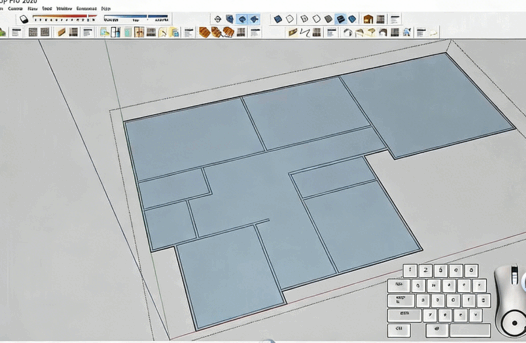 Sketchup西班牙现代风格住宅从2D到3D设计视频教程(图3) Sketchup西班牙现代风格住宅从2D到3D设计视频教程(图3)