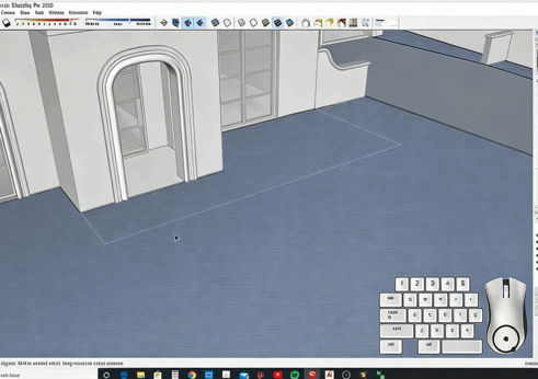 Sketchup西班牙现代风格住宅从2D到3D设计视频教程(图7) Sketchup西班牙现代风格住宅从2D到3D设计视频教程(图7)