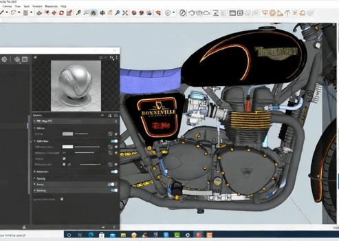 SketchUp与Vray摩托车渲染技术视频教程(图3) SketchUp与Vray摩托车渲染技术视频教程(图3)