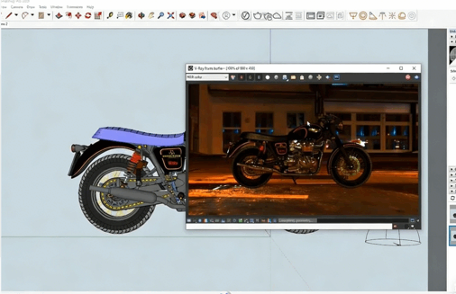 SketchUp与Vray摩托车渲染技术视频教程(图2) SketchUp与Vray摩托车渲染技术视频教程(图2)