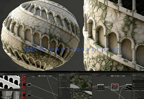 Substance 3D Designer拱形墙壁材质制作视频教程(图5) Substance 3D Designer拱形墙壁材质制作视频教程(图5)