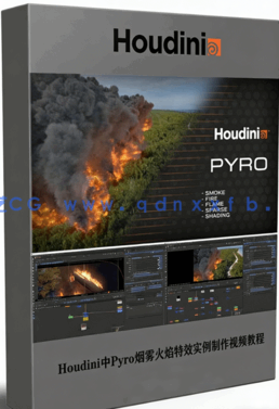 Houdini中Pyro烟雾火焰特效实例制作视频教程 (图1) Houdini中Pyro烟雾火焰特效实例制作视频教程 (图1)