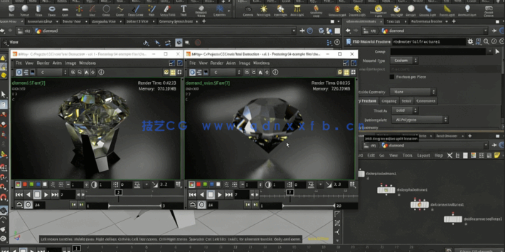 Houdini中Destruction粉碎破裂特效制作视频教程(图4) Houdini中Destruction粉碎破裂特效制作视频教程(图4)