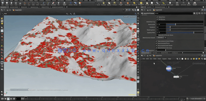 Houdini与UE4中HDA散射节点技术训练视频教程(图4) Houdini与UE4中HDA散射节点技术训练视频教程(图4)