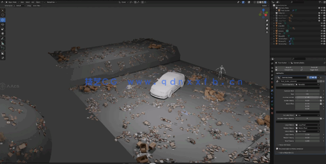 Blender几何节点高效程序化城市场景搭建技术视频教程 (图2) Blender几何节点高效程序化城市场景搭建技术视频教程 (图2)