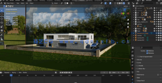 Blender建筑可视化完整实战训练视频教程(图4) Blender建筑可视化完整实战训练视频教程(图4)